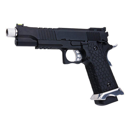 SRC HELIOS MK IV HI CAPA 5.1 GBB エアソフト ピストル - ブラック-AIRSOFT GOGO エアガン・サバゲー用品通販