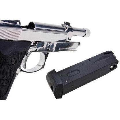 SRC M9A3 SR-92 A3 GBB エアソフト ピストル - シルバー-AIRSOFT GOGO エアガン・サバゲー用品通販