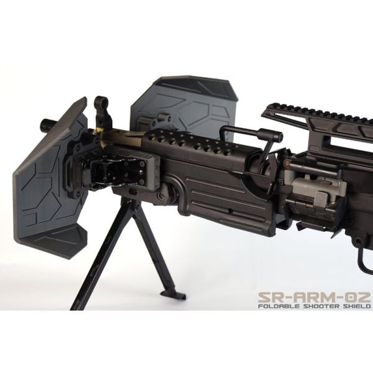 SRU 折りたたみ式シューター シールド ピカティニー レール ハンドガード用 (L & R サイド含む) - ブラック-AIRSOFT GOGO エアガン・サバゲー用品通販