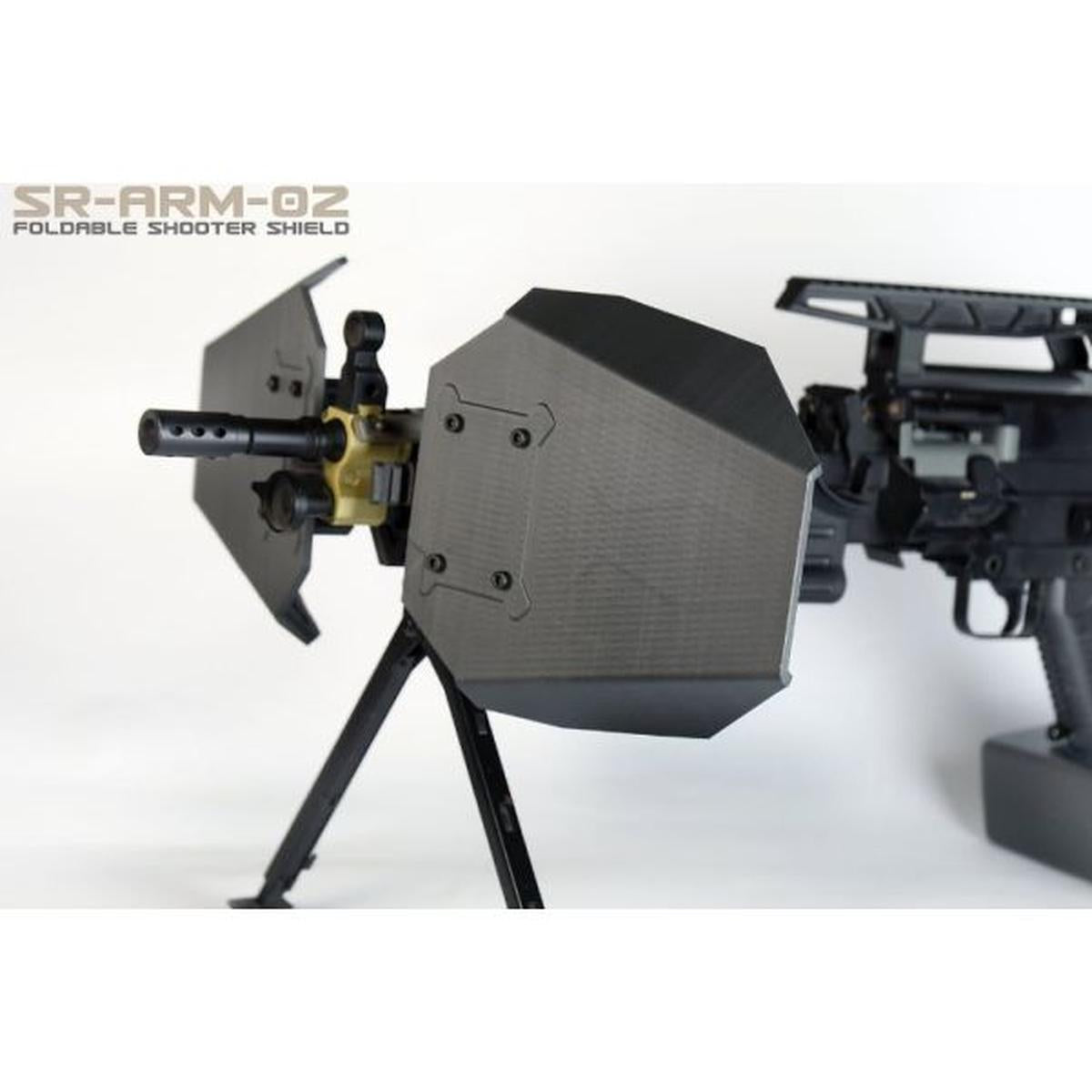 SRU 折りたたみ式シューター シールド ピカティニー レール ハンドガード用 (L & R サイド含む) - ブラック-AIRSOFT GOGO エアガン・サバゲー用品通販