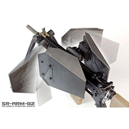 SRU 折りたたみ式シューター シールド ピカティニー レール ハンドガード用 (L & R サイド含む) - ブラック-AIRSOFT GOGO エアガン・サバゲー用品通販