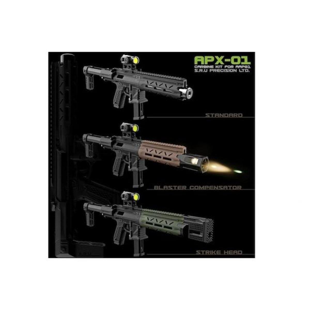 SRU アクション アーミー AAP 01 GBB エアガン カービン キット - ブラック-AIRSOFT GOGO エアガン・サバゲー用品通販