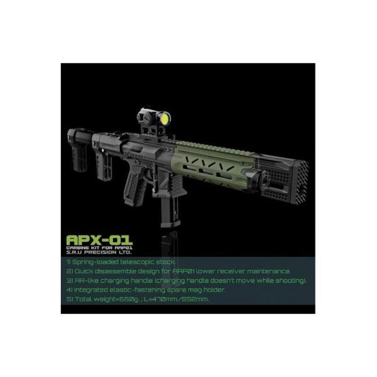 SRU アクション アーミー AAP 01 GBB エアガン カービン キット - オリーブドラブ-AIRSOFT GOGO エアガン・サバゲー用品通販