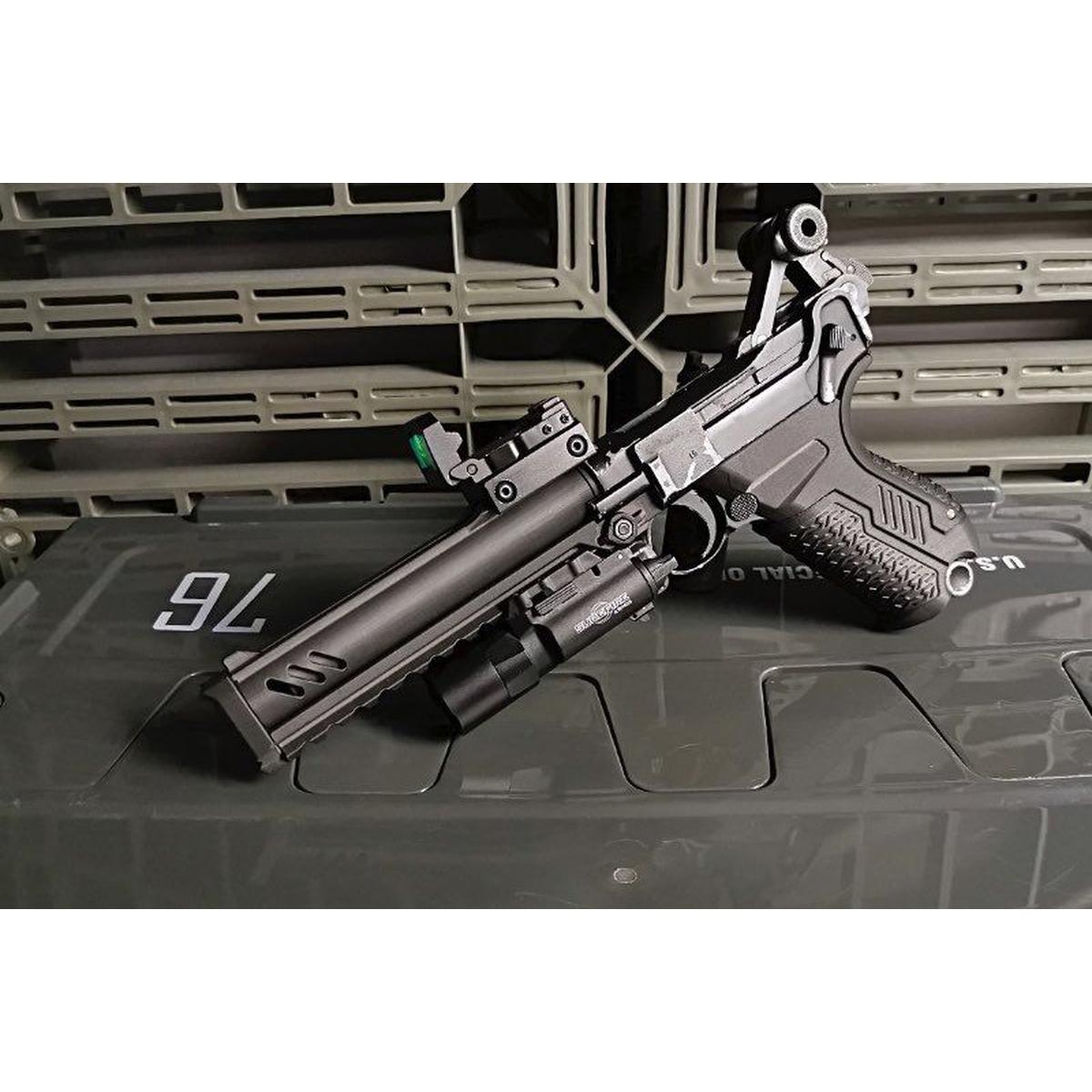 SRU ルガー WE P08 キット - ブラック - サバゲー 装備 - AIRSOFT GOGO