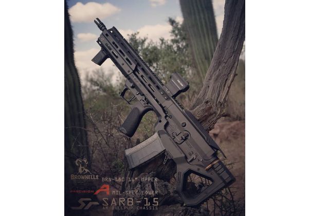 SRU SARB15 M4 Airsoft GBB ブルパップ シャーシ キット - タン-AIRSOFT GOGO エアガン・サバゲー用品通販
