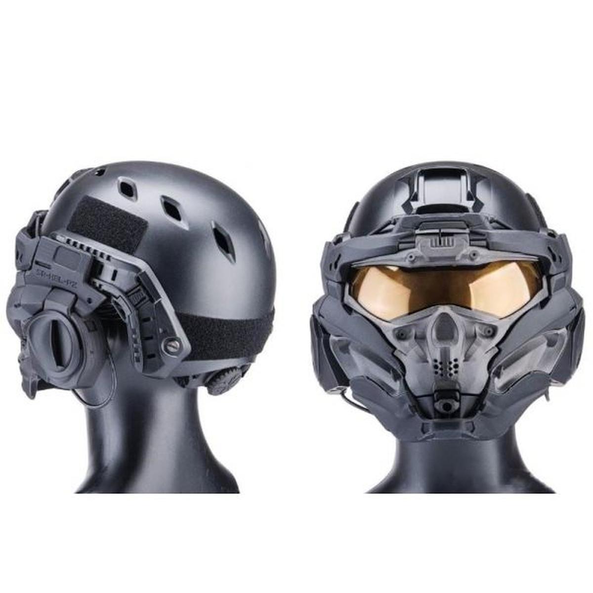 SRU タクティカル ヘルメット キット (タイプ II、ブラック)-AIRSOFT GOGO エアガン・サバゲー用品通販