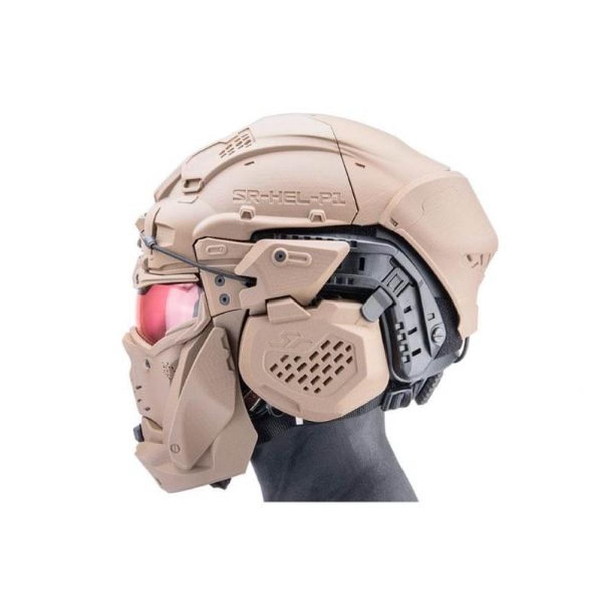 SRU タクティカル ヘルメット マスク セット (ファスト ヘルメット、タンを含む)-AIRSOFT GOGO エアガン・サバゲー用品通販