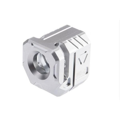 STRIKE INDUSTRIES STRIKE MICO スレッドコンプ エアソフト - QUAD (クローム、14MM CCW)-AIRSOFT GOGO エアガン・サバゲー用品通販