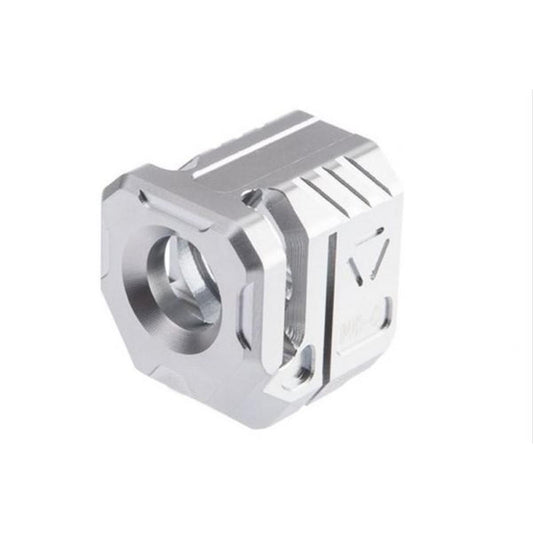 STRIKE INDUSTRIES STRIKE MICO スレッドコンプ エアソフト - QUAD (クローム、14MM CCW)-AIRSOFT GOGO エアガン・サバゲー用品通販