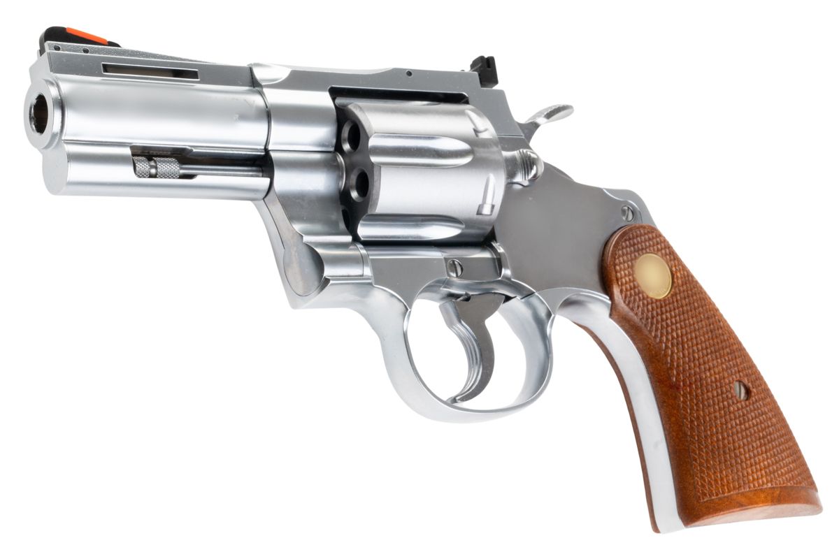Tanaka コルト パイソン .357 マグナム 'R モデル' ガス リボルバー (3 インチ) - ステンレス仕上げ-AIRSOFT GOGO エアガン・サバゲー用品通販