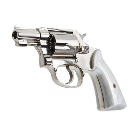 TANAKA S&W M36 2 インチ スクエア バット トラビス モデル ガス リボルバー - ニッケル仕上げ-AIRSOFT GOGO エアガン・サバゲー用品通販