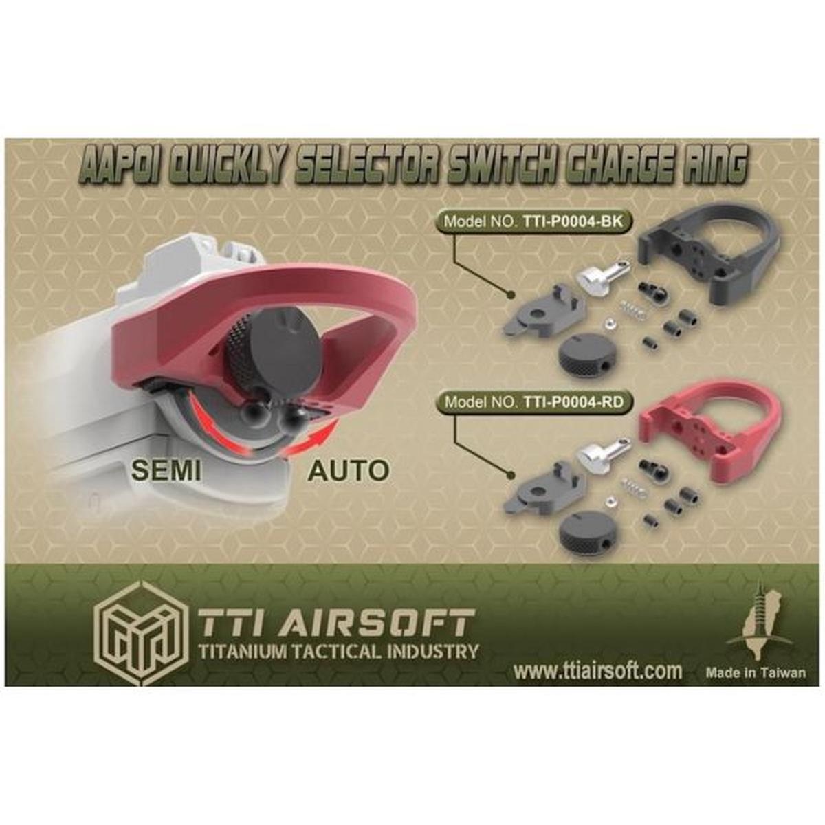 TTI AIRSOFT アクション アーミー AAP 01 GBB エアソフト セレクター スイッチ 充電リング - レッド-AIRSOFT GOGO エアガン・サバゲー用品通販