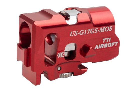 TTIエアソフト Tokyo Marui G17 Gen5 MOS & G19 GBB インフィニティ 一体型(いったいけい) フルCNC TDC ホップアップチャンバー - ブルー (Copy)-AIRSOFT GOGO エアガン・サバゲー用品通販