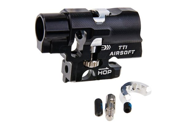 TTIエアソフト Tokyo Marui ハイキャパ GBB インフィニティ 一体型(いったいけい) フルCNC TDC ホップアップチャンバー - ブラック-AIRSOFT GOGO エアガン・サバゲー用品通販