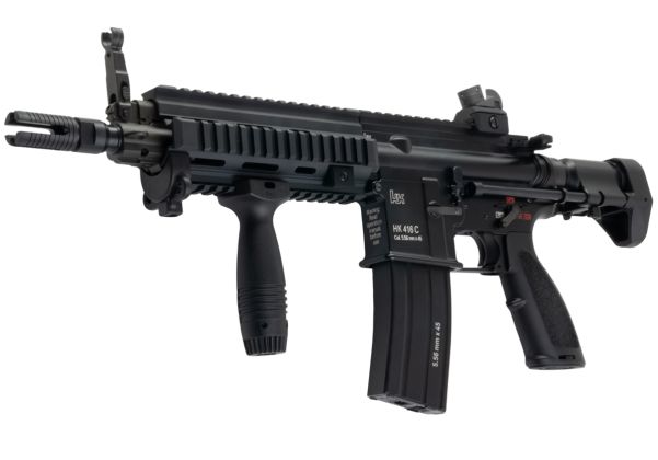 Umarex Lightning Series HK416C GBBエアソフトライフル - ブラック (CGS製)-AIRSOFT GOGO エアガン・サバゲー用品通販