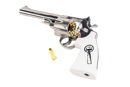 Umarex S&W 629 Trust Me エアソフトリボルバー CO2（ホワイトグリップ、6mmバージョン） - 銀(ぎん)（WinGun製）-AIRSOFT GOGO エアガン・サバゲー用品通販