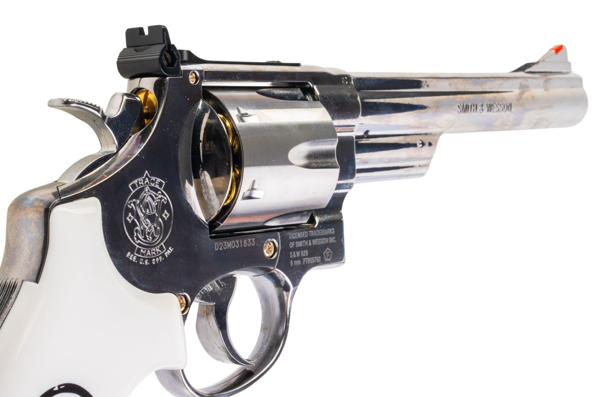 Umarex S&W 629 Trust Me エアソフトリボルバー CO2（ホワイトグリップ、6mmバージョン） - 銀(ぎん)（WinGun製）-AIRSOFT GOGO エアガン・サバゲー用品通販