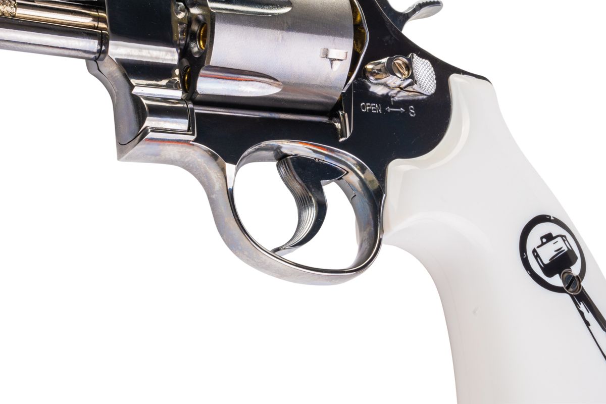 Umarex S&W 629 Trust Me エアソフトリボルバー CO2（ホワイトグリップ、6mmバージョン） - 銀(ぎん)（WinGun製）-AIRSOFT GOGO エアガン・サバゲー用品通販
