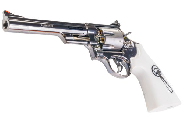 Umarex S&W 629 Trust Me エアソフトリボルバー CO2（ホワイトグリップ、6mmバージョン） - 銀(ぎん)（WinGun製）-AIRSOFT GOGO エアガン・サバゲー用品通販