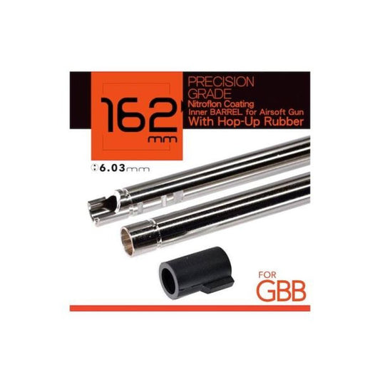 Unicorn Airsoft インナーバレル GBB (6.03mm、L:162mm、ニトロフロンコーティング真鍮) 60 度ホップアップバッキング付き-AIRSOFT GOGO エアガン・サバゲー用品通販