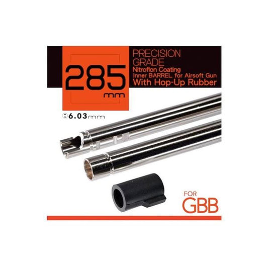 Unicorn Airsoft インナーバレル GBB (6.03mm、L:285mm、ニトロフロンコーティング真鍮) 60 度ホップアップバッキング付き-AIRSOFT GOGO エアガン・サバゲー用品通販
