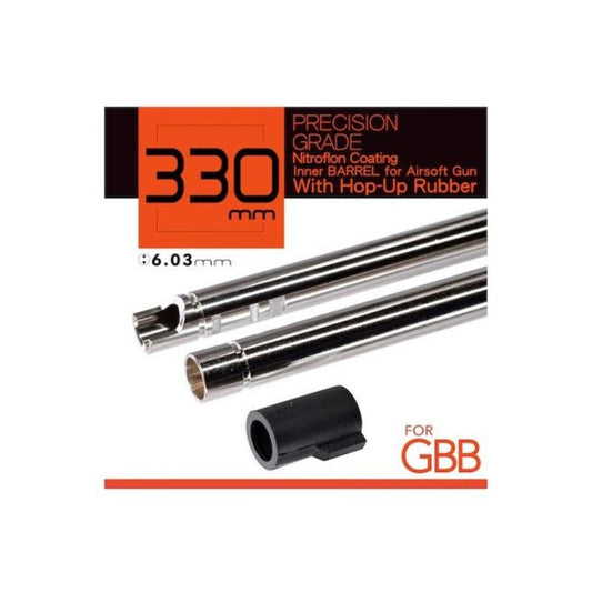 Unicorn Airsoft インナーバレル GBB (6.03mm、L:330mm、ニトロフロンコーティング真鍮) 60 度ホップアップバッキング付き-AIRSOFT GOGO エアガン・サバゲー用品通販