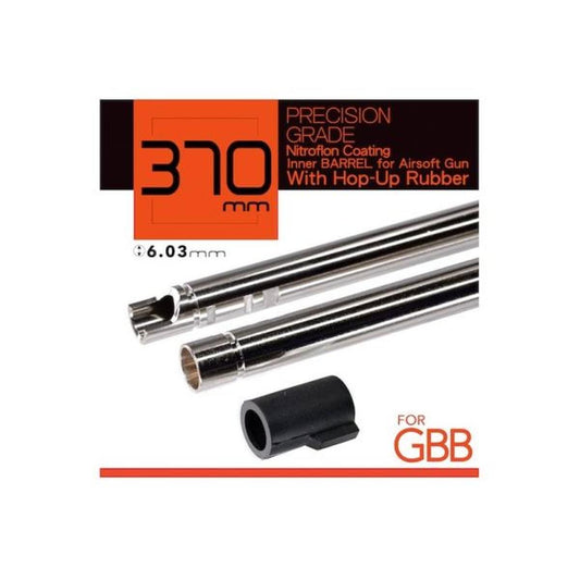 Unicorn Airsoft インナーバレル GBB (6.03mm、L:370mm、ニトロフロンコーティング真鍮) 60 度ホップアップバッキング付き-AIRSOFT GOGO エアガン・サバゲー用品通販
