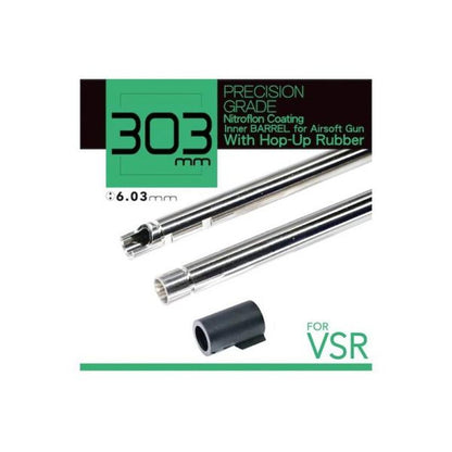Unicorn Airsoft インナーバレル VSR (6.03MM、L:303MM、ニトロフロンコーティング真鍮) 60度ホップアップバッキング付き-AIRSOFT GOGO エアガン・サバゲー用品通販