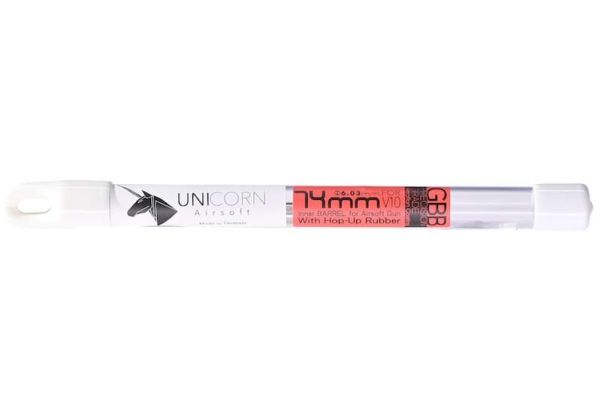 Unicorn AirsoftインナーバレルGBB（6.03mm、長さ:74mm、ニトロフロンコーティングブラス）60度ホップアップバッキング付き-AIRSOFT GOGO エアガン・サバゲー用品通販