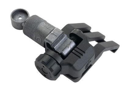 VFC KAC 45度オフセット 600M マイクロフォールディングリアサイト (SR25 ECC パーツ番号 05-01)-AIRSOFT GOGO エアガン・サバゲー用品通販