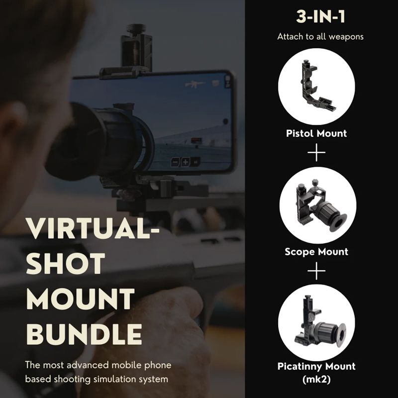 Virtual Shot射撃シミュレーター用ピカティニーマウント - ブラック-AIRSOFT GOGO エアガン・サバゲー用品通販