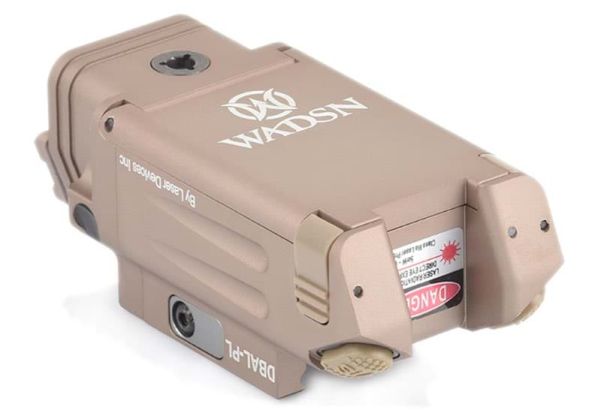 WADSN DBAL PL デュアルピストルウェポンライト 赤色レーザーおよび IR 機能付き - ブラック-AIRSOFT GOGO エアガン・サバゲー用品通販
