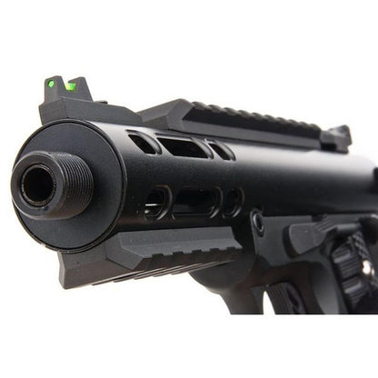 WE 1911 ギャラクシー グリーン ガス エアソフト ピストル - ゴールド スライド、シルバー フレーム-AIRSOFT GOGO エアガン・サバゲー用品通販