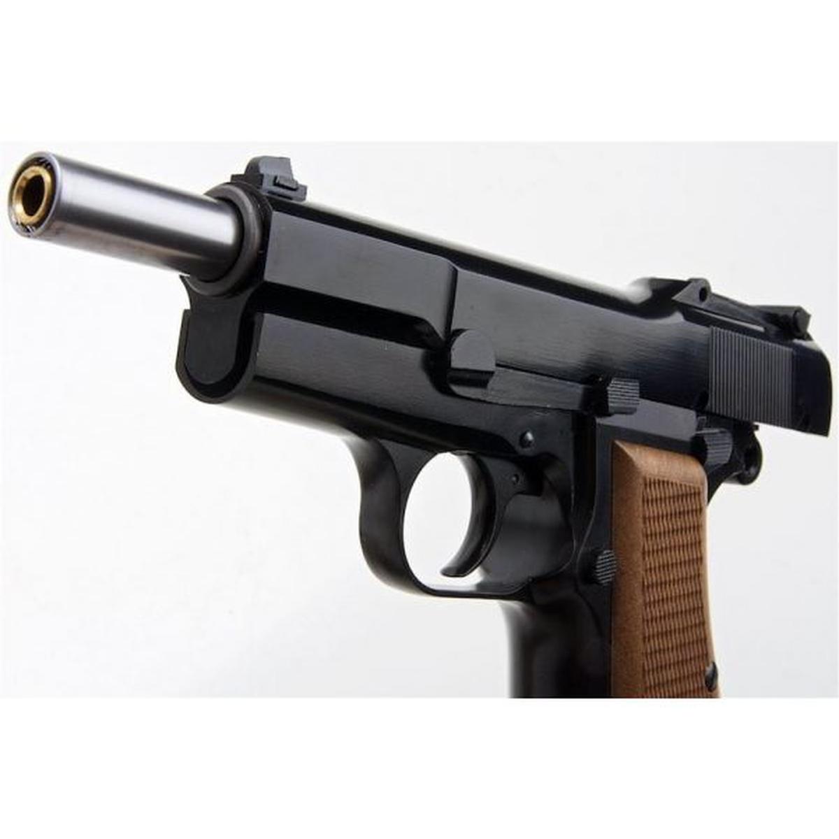 WE 新品 BROWNING HI POWER MK1 W/ ストック GBB エアソフト ピストル - ブラック-AIRSOFT GOGO エアガン・サバゲー用品通販