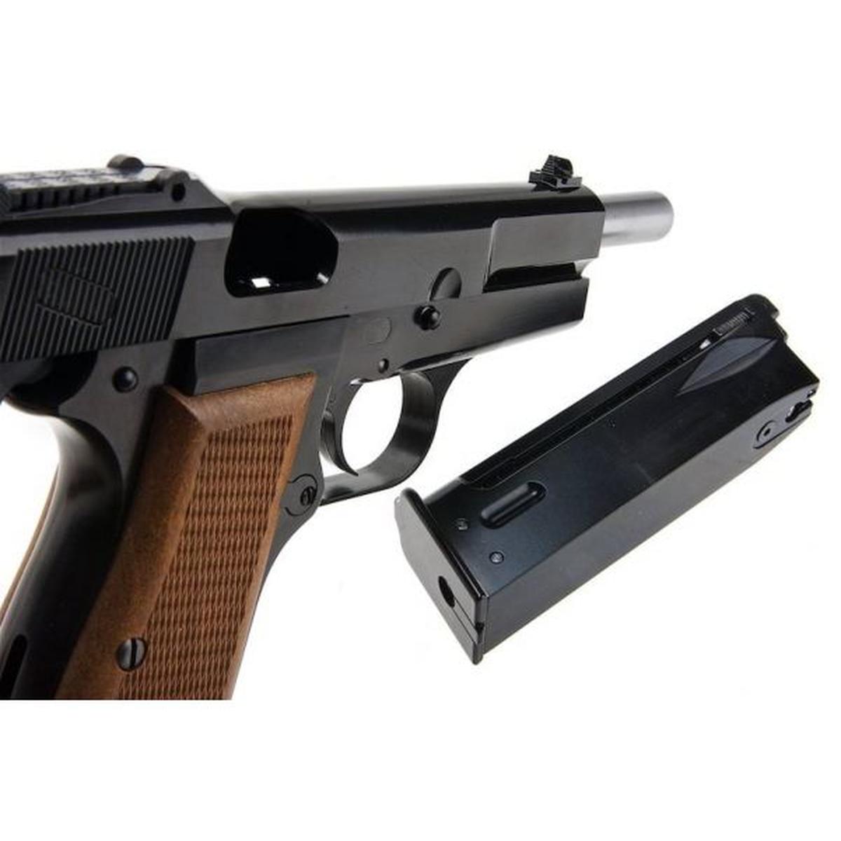 WE 新品 BROWNING HI POWER MK1 W/ ストック GBB エアソフト ピストル - ブラック-AIRSOFT GOGO エアガン・サバゲー用品通販