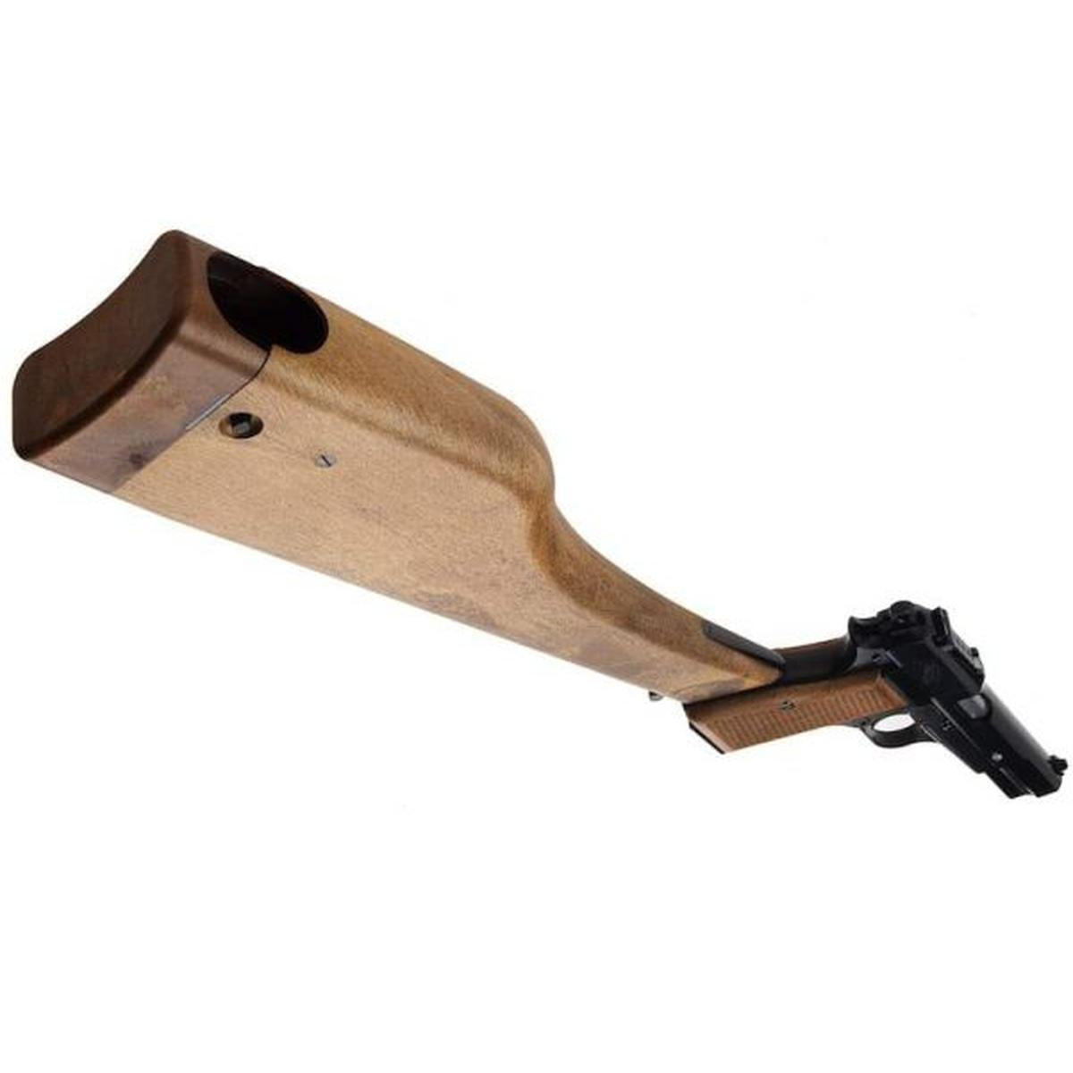 WE 新品 BROWNING HI POWER MK1 W/ ストック GBB エアソフト ピストル - ブラック-AIRSOFT GOGO エアガン・サバゲー用品通販