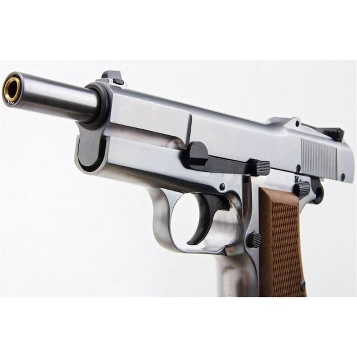 WE 新品 BROWNING HI POWER MK1 W/ ストック GBB エアソフト ピストル - シルバー-AIRSOFT GOGO エアガン・サバゲー用品通販