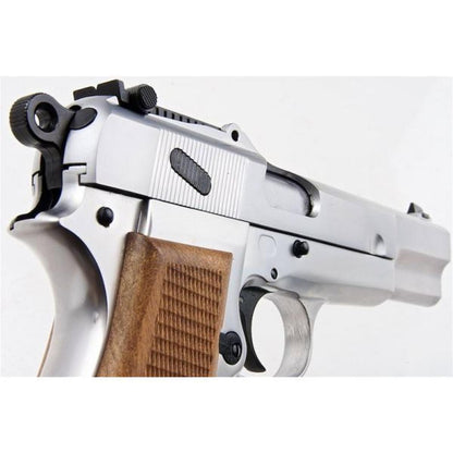 WE 新品 BROWNING HI POWER MK1 W/ ストック GBB エアソフト ピストル - シルバー-AIRSOFT GOGO エアガン・サバゲー用品通販
