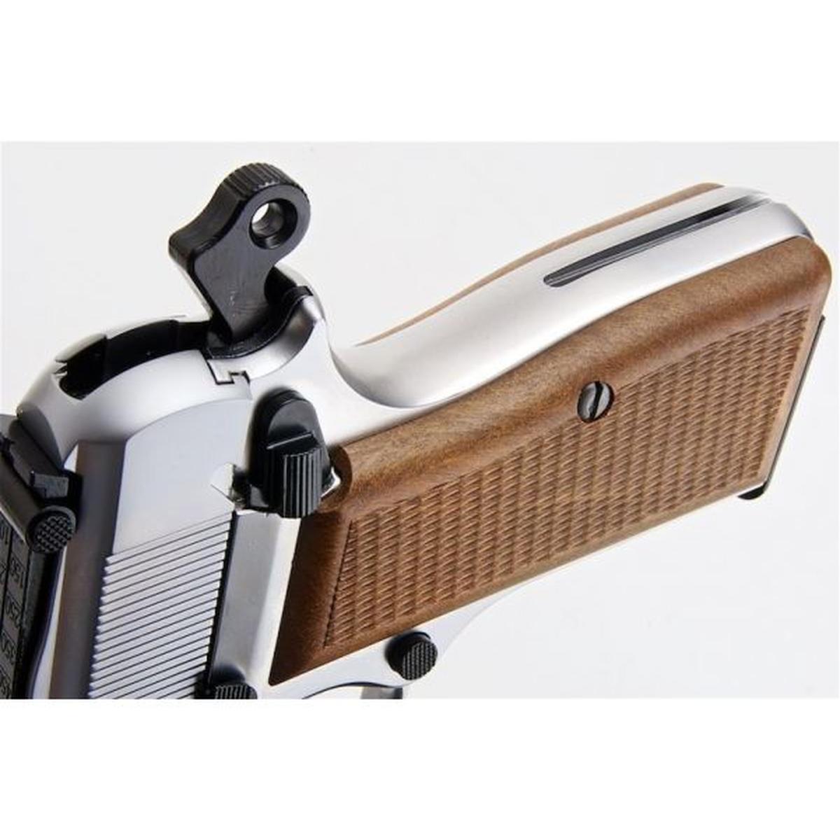 WE 新品 BROWNING HI POWER MK1 W/ ストック GBB エアソフト ピストル - シルバー-AIRSOFT GOGO エアガン・サバゲー用品通販