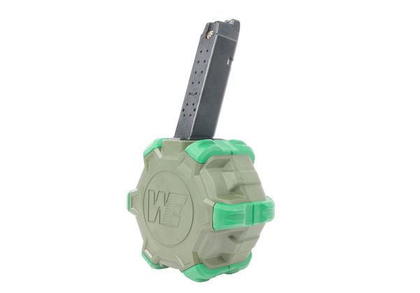WE G17 グリーンガスマガジン (350発ドラムマガジン、AW/WE/東京ガス対応) - OD-AIRSOFT GOGO エアガン・サバゲー用品通販