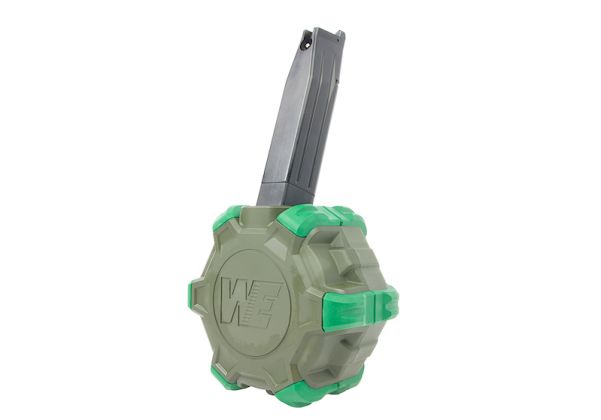 WE ハイキャパ グリーンガスマガジン (350発ドラムマガジン、AW/WE/東京ガス対応) - OD-AIRSOFT GOGO エアガン・サバゲー用品通販