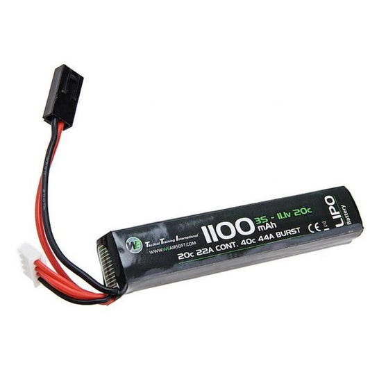 WE LIPO バッテリー 11.1V 1100MAH (20C) スティックタイプ-AIRSOFT GOGO エアガン・サバゲー用品通販