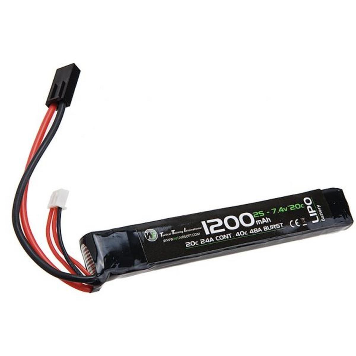 WE LIPO バッテリー 7.4V 1200MAH (20C) スティックタイプ-AIRSOFT GOGO エアガン・サバゲー用品通販