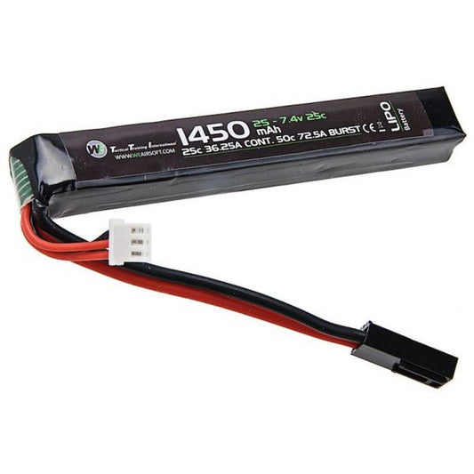 WE LIPO バッテリー 7.4V 1450MAH (25C) スティックタイプ-AIRSOFT GOGO エアガン・サバゲー用品通販