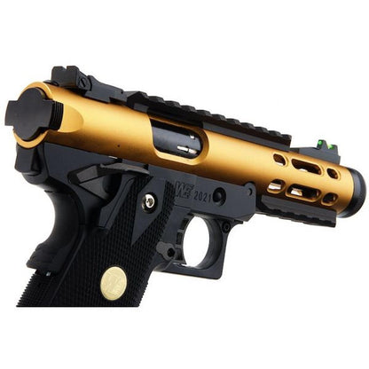 WE-TECH ハイキャパ 5.1 ギャラクシー タイプ A グリーン ガス エアガン ピストル - ゴールド スライド K フレーム-AIRSOFT GOGO エアガン・サバゲー用品通販