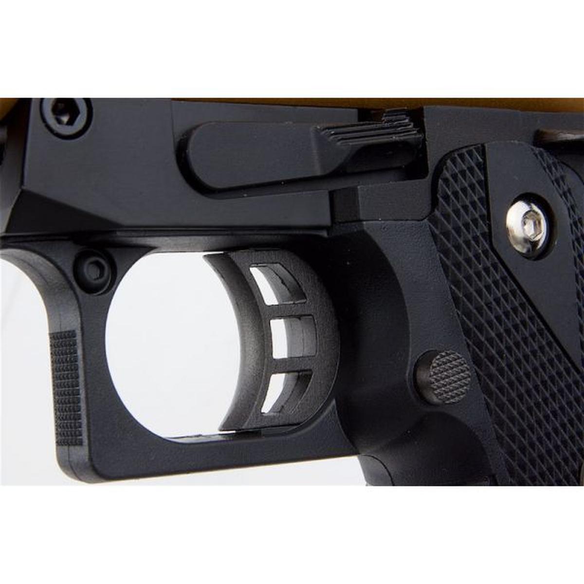 WE-TECH ハイキャパ 5.1 ギャラクシー タイプ A グリーン ガス エアガン ピストル - ゴールド スライド K フレーム-AIRSOFT GOGO エアガン・サバゲー用品通販