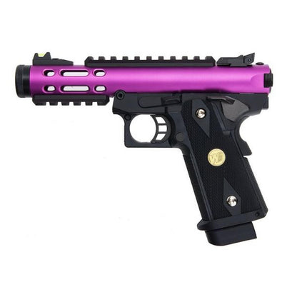 WE-TECH ハイキャパ 5.1 ギャラクシー タイプ A グリーン ガス エアガン ピストル - パープル スライド K フレーム-AIRSOFT GOGO エアガン・サバゲー用品通販