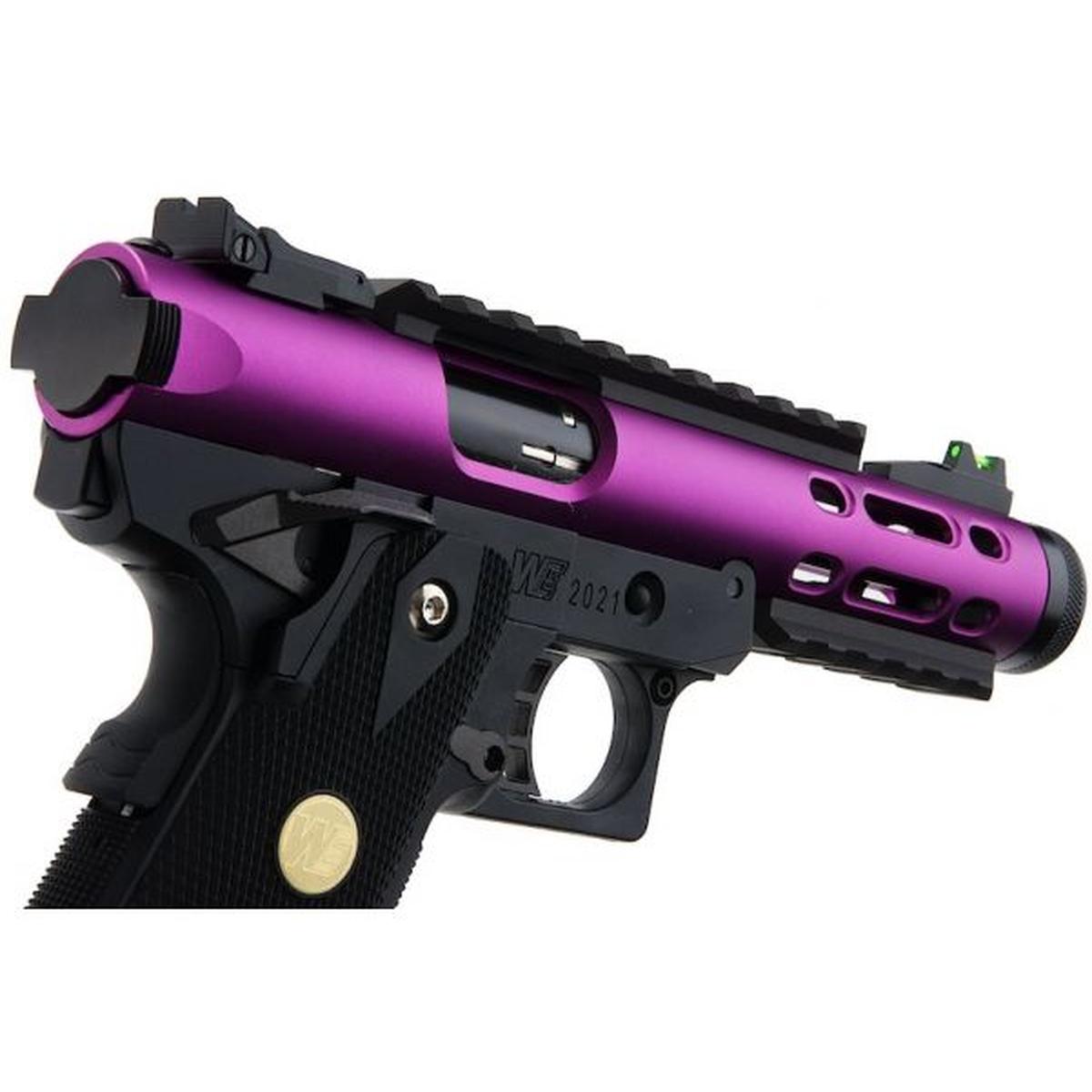 WE-TECH ハイキャパ 5.1 ギャラクシー タイプ A グリーン ガス エアガン ピストル - パープル スライド K フレーム-AIRSOFT GOGO エアガン・サバゲー用品通販