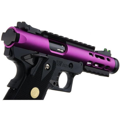 WE-TECH ハイキャパ 5.1 ギャラクシー タイプ A グリーン ガス エアガン ピストル - パープル スライド K フレーム-AIRSOFT GOGO エアガン・サバゲー用品通販