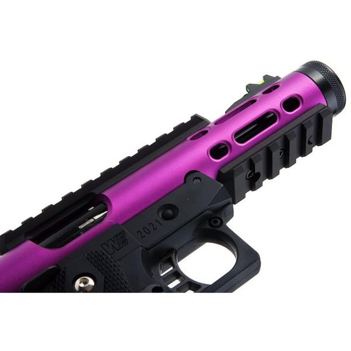 WE-TECH ハイキャパ 5.1 ギャラクシー タイプ A グリーン ガス エアガン ピストル - パープル スライド K フレーム-AIRSOFT GOGO エアガン・サバゲー用品通販